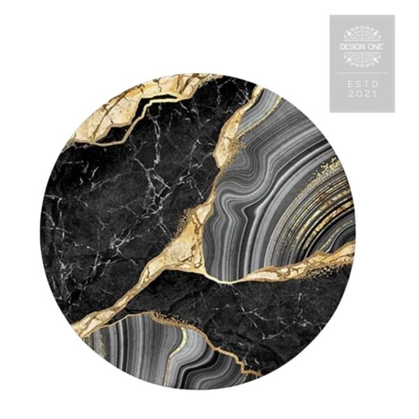 Black and Gold Marble Placemat