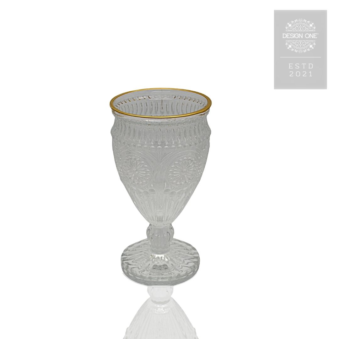 Design One | Gold Rim Antique Clear Glassware « Design One