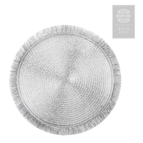 Silver Fringe Placemat