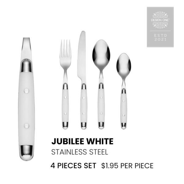 jubilee white flatware