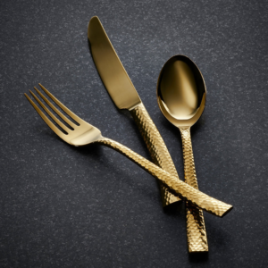 paris hammered gold flatware-2