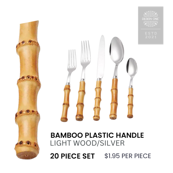 bamboo plastic handle flatware