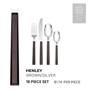 henley brown flatware