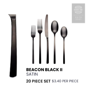 beacon black II flatware
