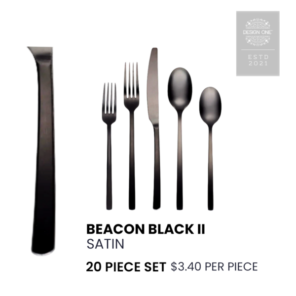 beacon black II flatware
