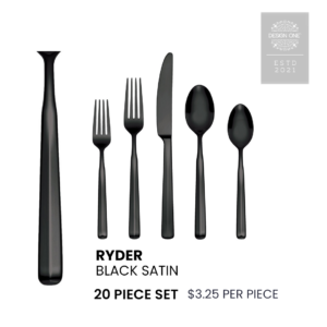 Ryder Black Satin Flatware