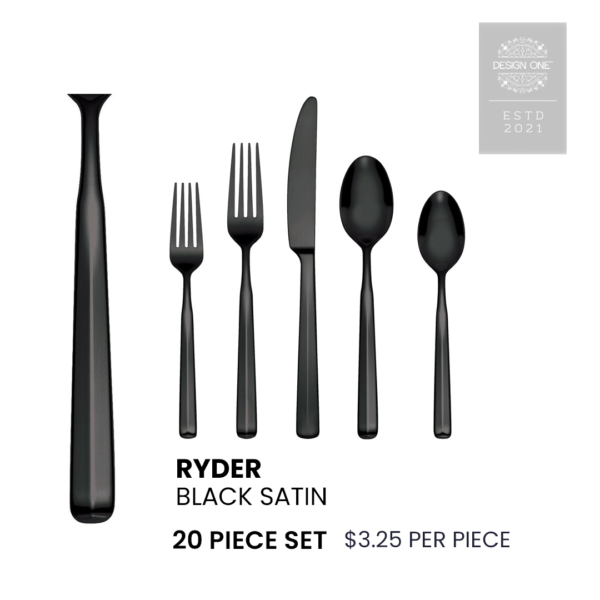 Ryder Black Satin Flatware