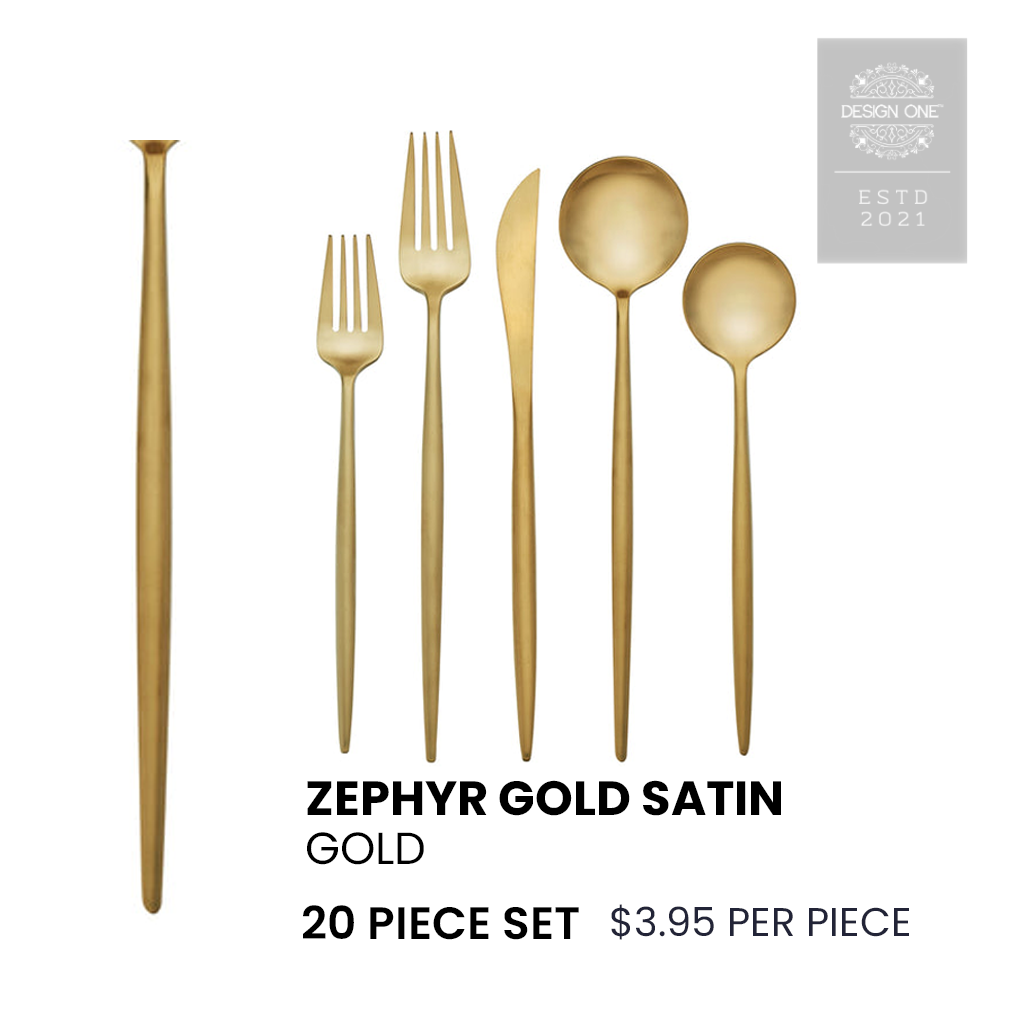 zephy gold satin 20 piece set
